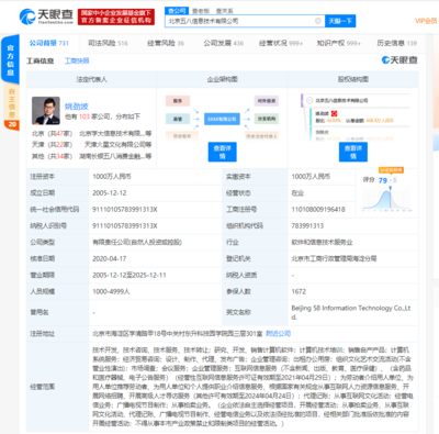 58同城經營范圍拓展 新增企業(yè)管理與計算機軟件咨詢服務，深化企業(yè)服務布局